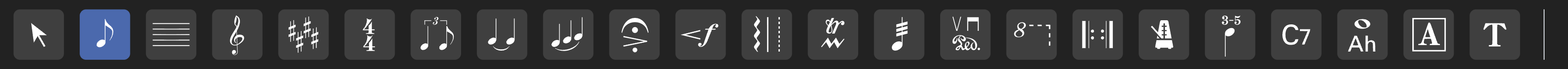 記譜ツールパレット